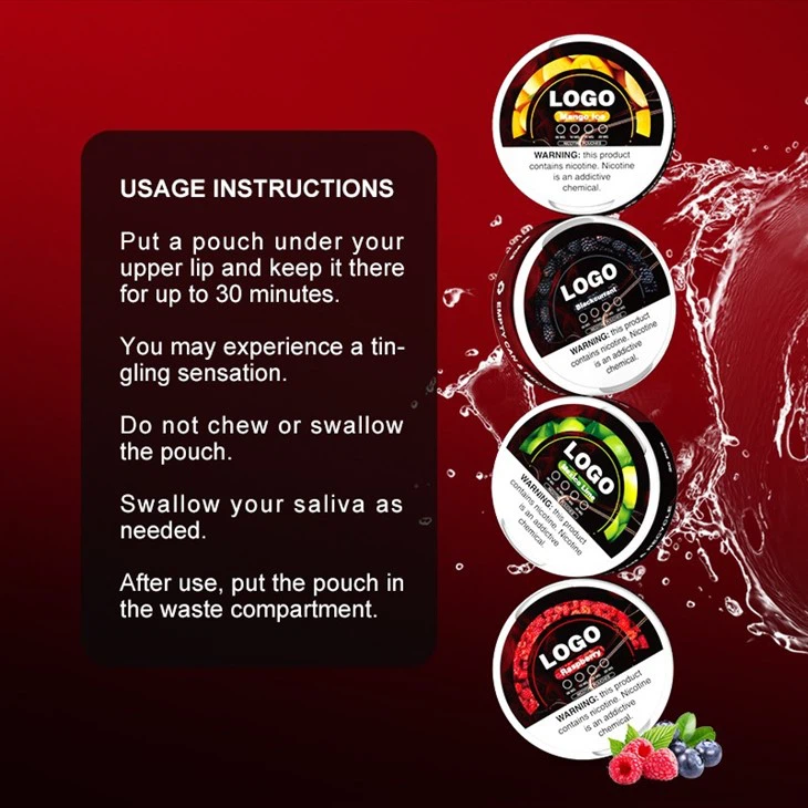 Customize 6mg/10mg/15mg/20mg Oral Nicotine Pouches Customize 6mg/10mg/15mg/20mg Oral Nicotine Pouches